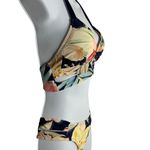 Kona Sol  2pc Bikini Swimsuit S Floral Halter Lightly Padded Med Coverage Hipster Photo 2