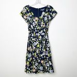Modcloth NWT | Befits Your Brilliance Dress Navy Floral Print Sz. Medium Photo 4