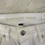 American Eagle White Denim Jeans Tomgirl Stretch Size 10 Long AE Relaxed Tall Photo 2