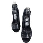 Jimmy Choo Leather Black Theresa 100 D'orsay Sandals Open Toe Size 8 Photo 2