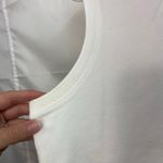 Talbots Vintage  women's white sleeveless collared v-neck casual shirt cotton L Photo 1