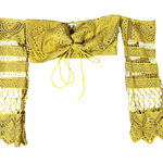 The Clothing Company Crop Top Womens L Mustard Yellow Eyelet Lace Hippie Boho Photo 0