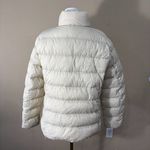 Uniqlo  Ultra Light Down Jacket Womens XL Cream Packable W/Bag 4 Pockets Travel Photo 4