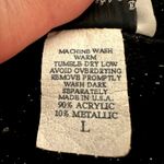 None VTG Metallic Heart Sweater Photo 3