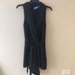 Vera Wang *5/$25 Sale* Simply Vera fuzzy black & gold vest Photo 0