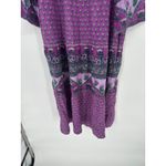 Vermont Country Store Floral Midi Dress Purple 2X Pockets Peasant Boho Prairie Photo 5