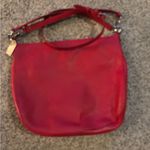 Coach Elegant Red Leather Shoulder Bag Photo 1