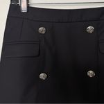 Talbots Faux Wrap Button Detail A-Line Skirt Pockets Black Side Zip Lined 0p Photo 2