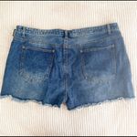 Boohoo PLUS DISTRESSED RIPPED HEM JEAN SHORTS Photo 1