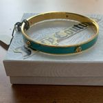 Juicy Couture Retro Pam & Gela Teal and Gold Bangle Bracelet Photo 5