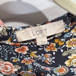 Loft  Floral Print Short Sleeve Blouse Womens‎ Size Small Photo 2