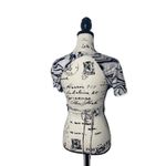 SheIn Cream & Black Abstract Marble Print Open Tie-Back Crop Top - Size L Photo 1