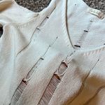 Bella Dahl  cold shoulder white distressed top Photo 3