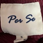 Per Se Maroon Corduroy Collared Button Down Long Sleeve Shirt Top Jacket Size S Photo 2