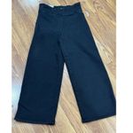 Frame The Jetset Wide Crop Pants in Sheen Noir Black Size 1 Stretch Pull-On Photo 8