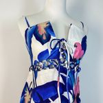 Farm Rio NWOT  Linen Off-White Blue Foliage Maxi Dress Size L Photo 8