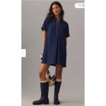 Anthropologie  Pilcro Denim Utility Shirt Mini Dress Sz Small Photo 1