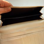 YSL Yves Saint Laurent Vintage Cream Leather Long Wallet Gold Hardware Photo 7