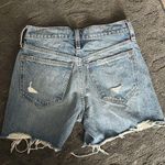 Madewell Relaxed Mid-Length Distressed Denim Shorts Blue 23 Photo 4