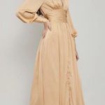 SheIn Shien Premium Dress Formal Sz S Chiffon Evening Wedding Guest Deep V Elegant NWT Photo 3