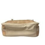 Franco Sarto  Beige Textured Hobo Shoulder Bag w/‎ Front Zip Pocket Metal Logo Photo 6