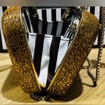 Henri Bendel Gold Crackle Party Box Clutch with Crossbody Chain Evening Bag Photo 6