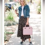 Who What Wear  Midi Skirt Animal Print Black Tan A Line Size 4 Photo 1