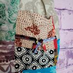 Kathmandu Imports  PATCHWORK BOHO HAREM SMOCKED WAIST PULL ON 100% COTTON PANTS Photo 7