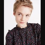 Madewell  Puff-Sleeve Ruffle Top in Fieldwalk Floral S Photo 1