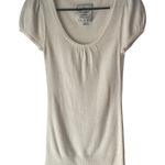 Energie  Y2k Size Small Cream Short‎ Sleeve Soft Babydoll Top Photo 0