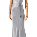 Shona joy  La Lune Bias Cowl Midi Dress - Powder Blue (no belt tie) Photo 0