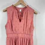 Old Navy  Coral Eyelet Midi Dress L Prairie Style Lined‎ Boho Sleeveless Summer Photo 11