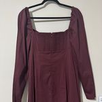 STAUD  Josephine Maxi Burgundy Dress Long Sleeve Size 10 Photo 10