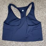 Zella Navy Blue Racerback Sports Bra with Wide Elastic Band Photo 2
