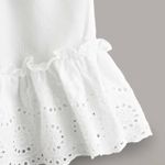 SheIn Ruffle Hem Eyelet Embroidery Cami Top Photo 3