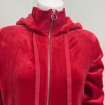 Athleta  Triumph velvet zip Hoodie in Double Cozy Karma Velour Hibiscus Red small Photo 6