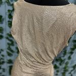 Ronni Nicole Gold Shimmer Midi Dress Photo 7