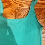 ZARA green bodycon Tank Sleeveless back slit midi dress size M Photo 10