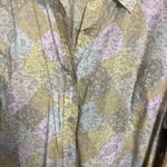 Sigrid Olsen  Green Floral Button Down Shirt Size 3X Photo 2