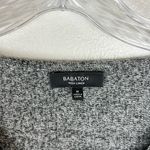Babaton Aritzia  Erin Linen Blend Sweater Gray Size Medium Relaxed Fit V-Neck Photo 3