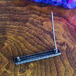 Sterling Silver Antique art deco Fishson stone bar brooch Photo 1