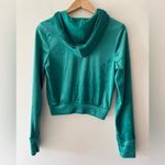 Aerie OFFLINE BY BRIGHT LIGHTS VELOUR CROPPED FULL ZIP HOODIE FRESH GREEN Photo 4