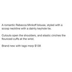 Rebecca Minkoff Women’s Pippa Top Black Cropped M Cold Shoulder New $98 Photo 4