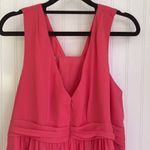 David's Bridal DAVID’S BRIDAL short crinkle chiffon bridesmaid dress style F15600 coral size 16 Photo 4