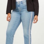 Lane Bryant NWT Flex Magic High Rise Straight Jeans Plus Size 28 Side Bling Photo 0