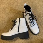 Forever 21 White Snakeskin Platform Boots Photo 1