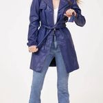 Mauritius Lailah CF leather trench coat jacket in royal blue size S small NWT Photo 1