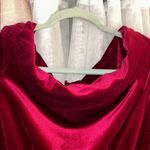 NWT Size 10 Burgundy Velvet Midi Dress Red Photo 5