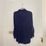 Pleione  navy blue long sleeve top size medium Photo 4