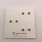 Gemma Simone Gold Leaf, Star, and Sun Earrings Set Photo 3